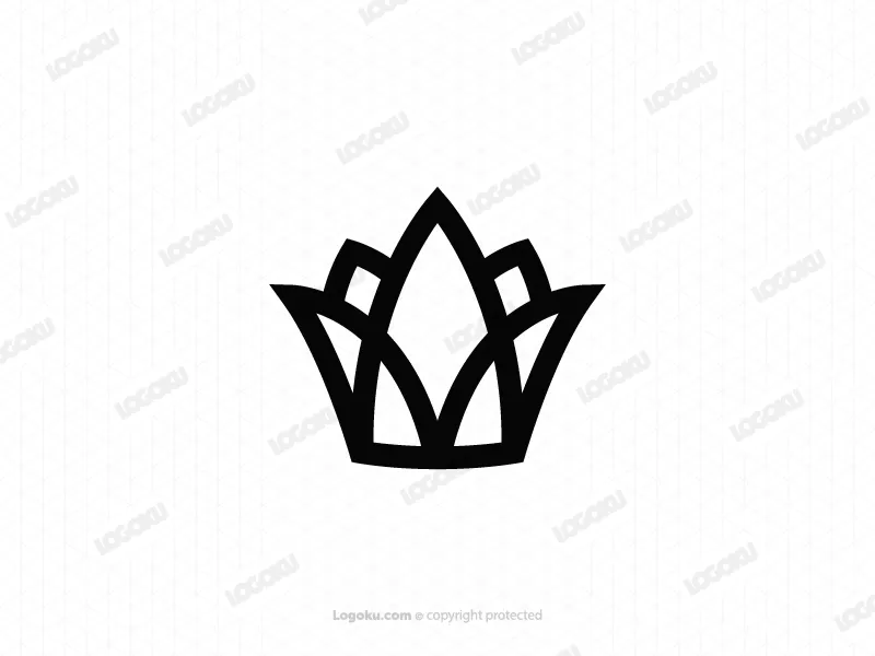 Simple Black Crown Logo