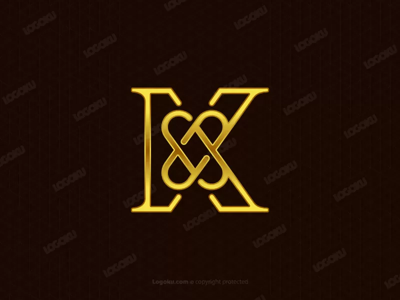 Buchstabe K-Symbol-Knoten-Logo