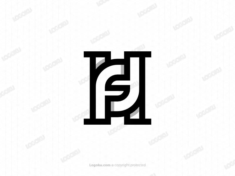 Letter Hf Fh Logo