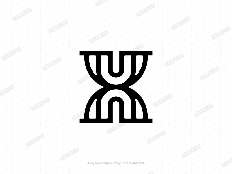 Letter Un Nu X Logo