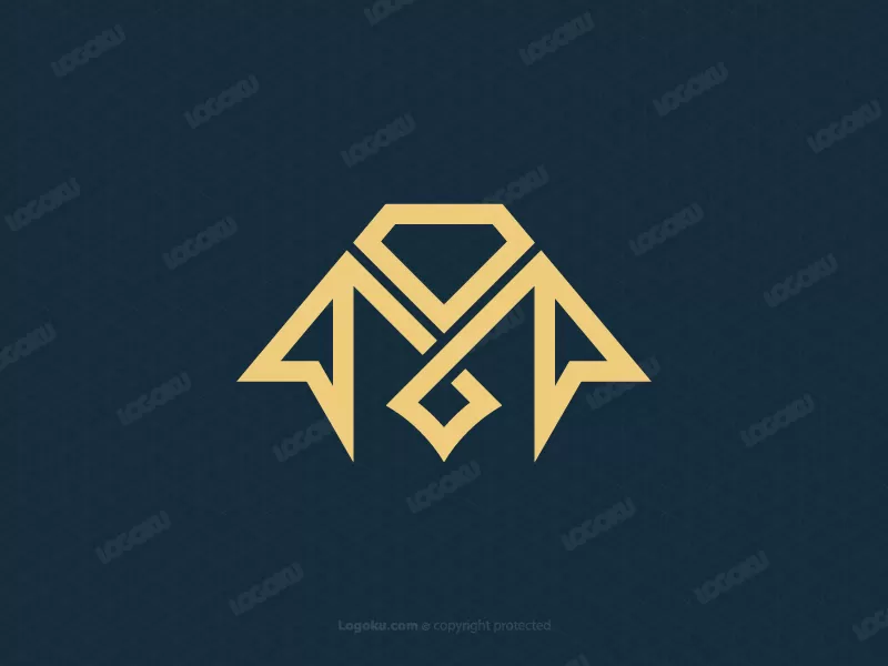 Luxuriöses und elegantes Diamant-M-Letter-Logo