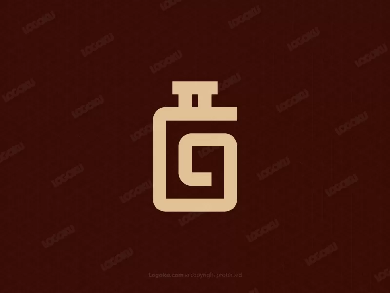 Einfaches Parfüm-Logo mit dem Buchstaben G