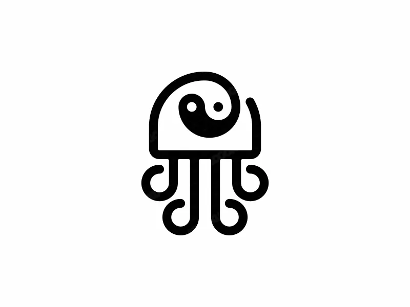 Logotipo De Medusa Yin Yang
