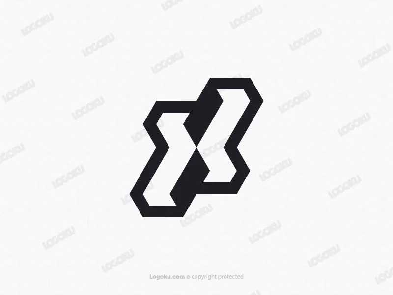 Logo Huruf X Unik