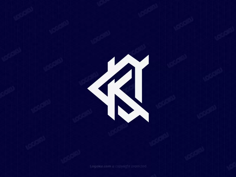 Modern K Letter Diamond Logo