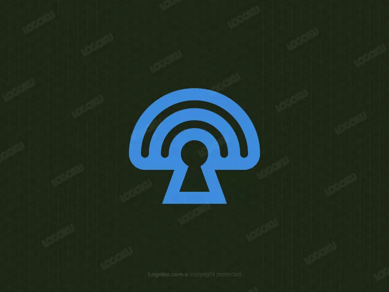 Logo De Lettre T De Trou De Serrure Wifi