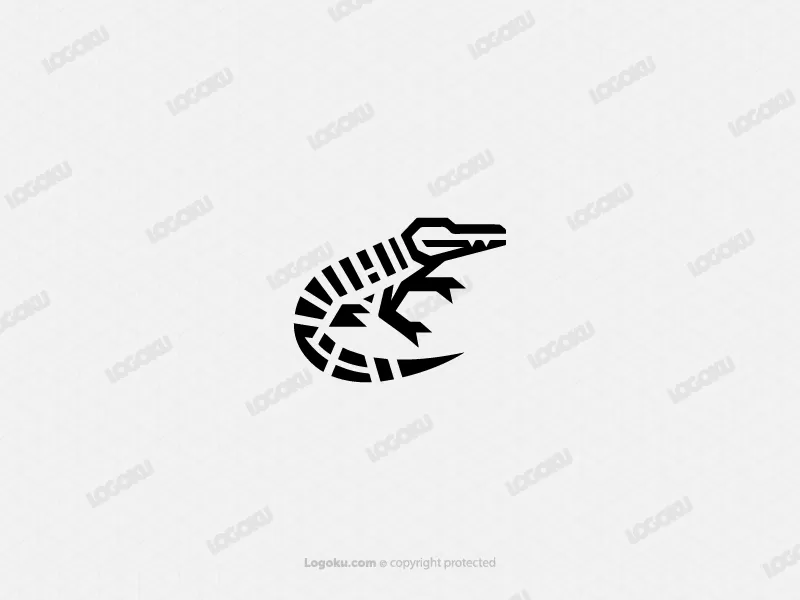 Logo De Lignes De Crocodile