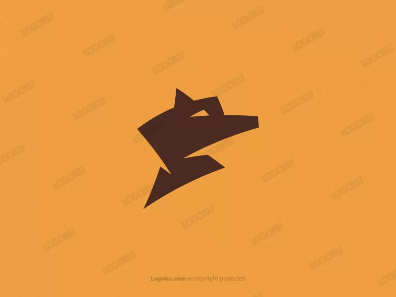 Minimalist Lightning Fox Logo