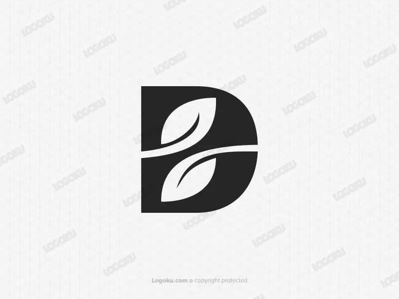 Letter D Leaf Logo
