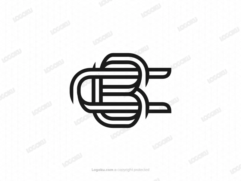 Logotipo Del Monograma Bc O Cb
