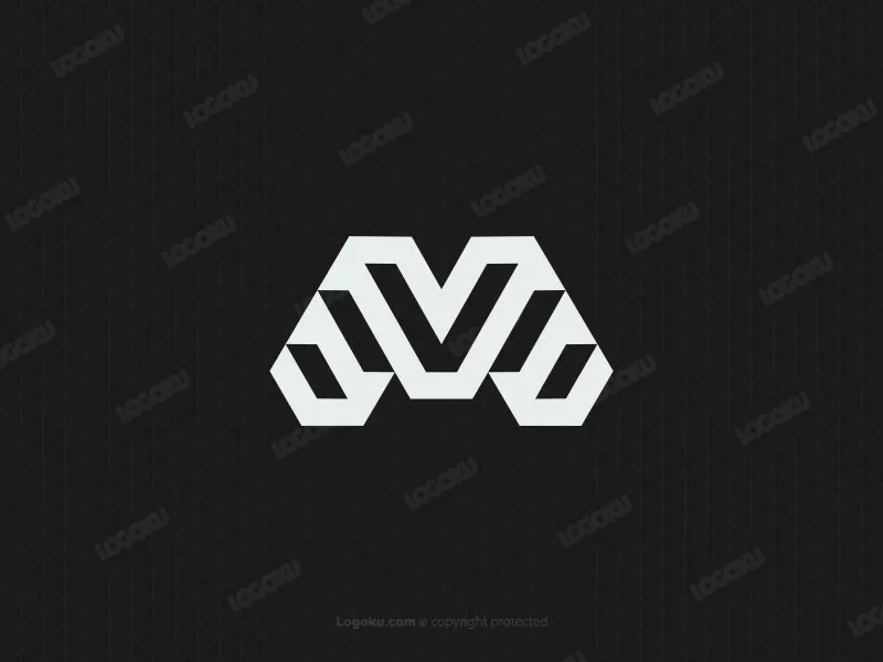 Letter Vm Stair Logo