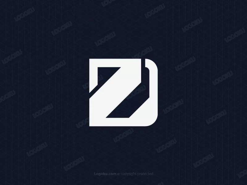 Modern Zd Or Dz Letter Monogram Logo