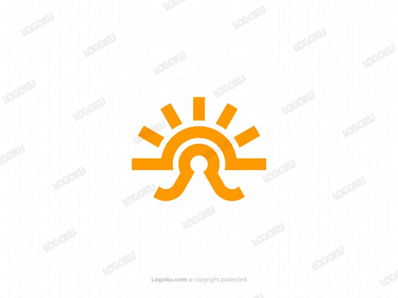 Logotipo Del Ojo De La Cerradura Del Sol