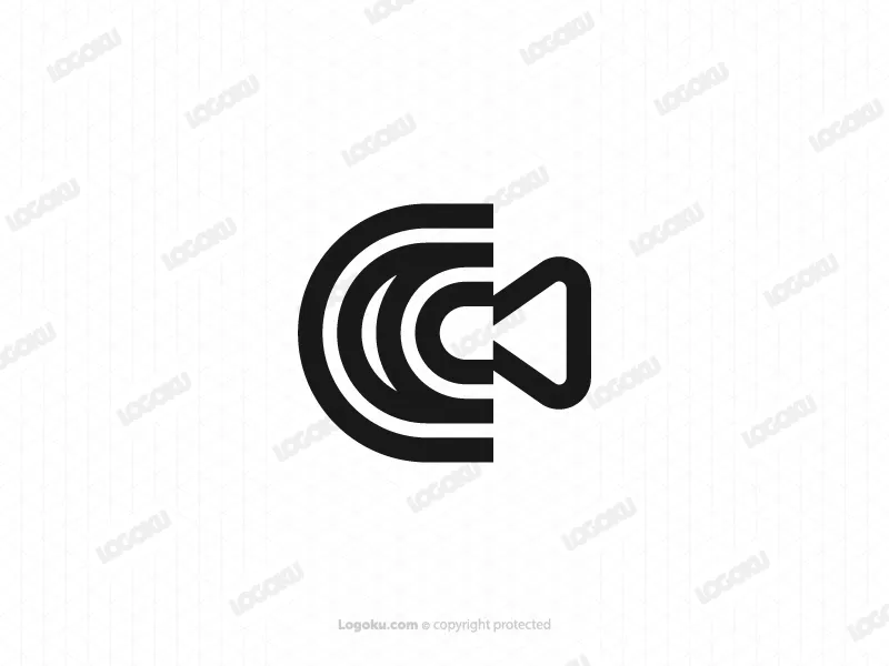 Logotipo De La Cámara De Película Letra C O Cc