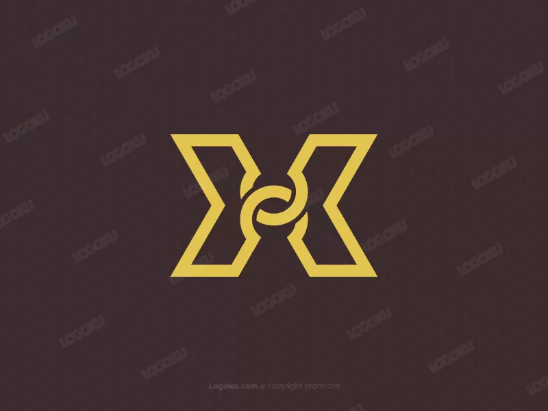 Elegantes Schlüsselloch-Logo mit Buchstabe X