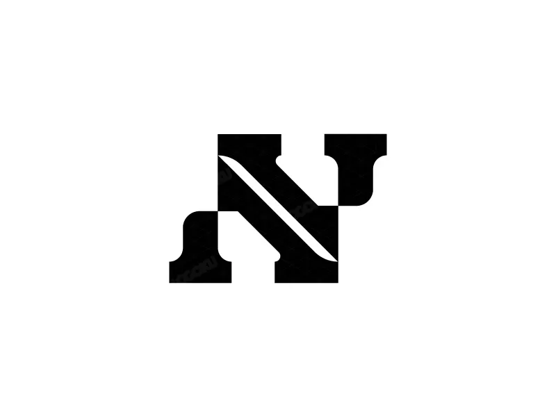Einzigartiges Buchstabe-N-Logo
