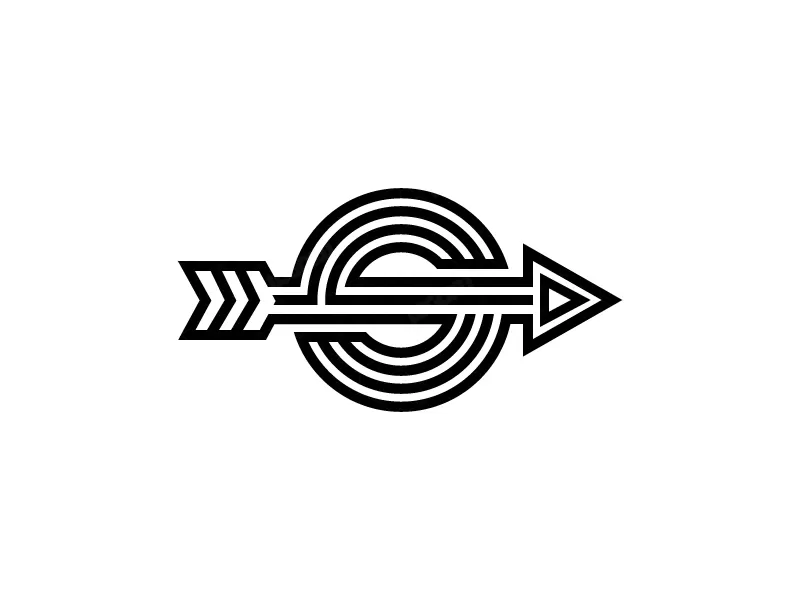 شعار حرف S المستهدف