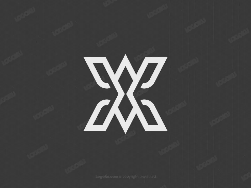 Modernes Buchstaben-X-Logo