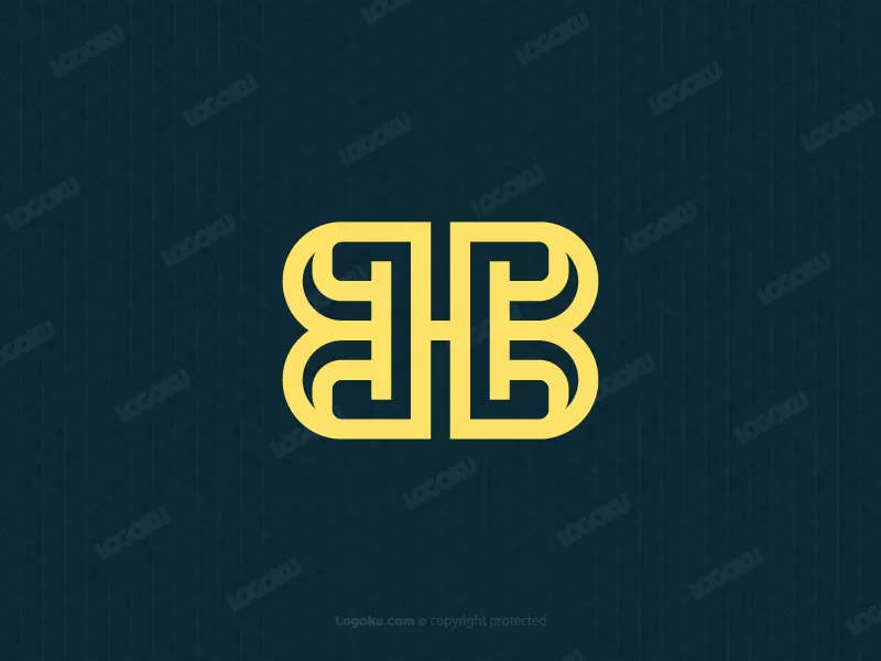 Logotipo De Monograma Bh Hb De Lujo