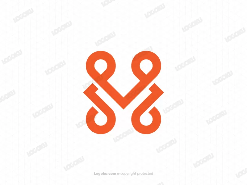 Lettre M Coeur Logo