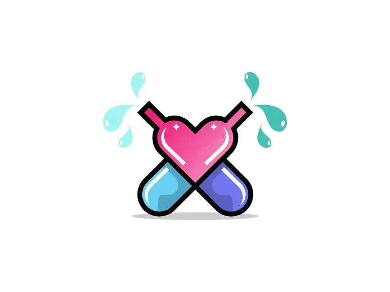 Logotipo De Amor De Botella