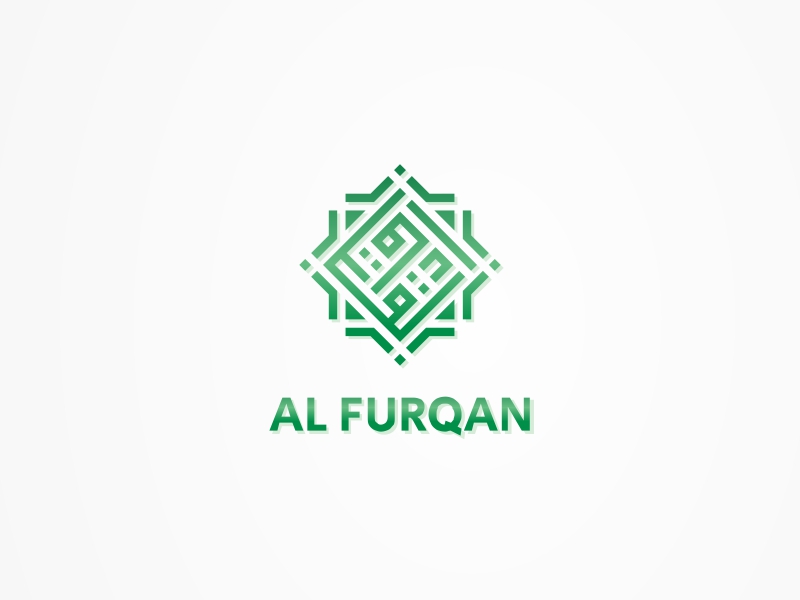 Logotipo De Caligrafía Cúfica Cuadrada De Al Furqan Logo