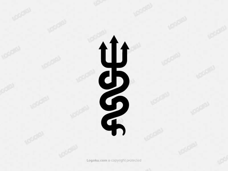 Dreizack-Schlangen-Logo