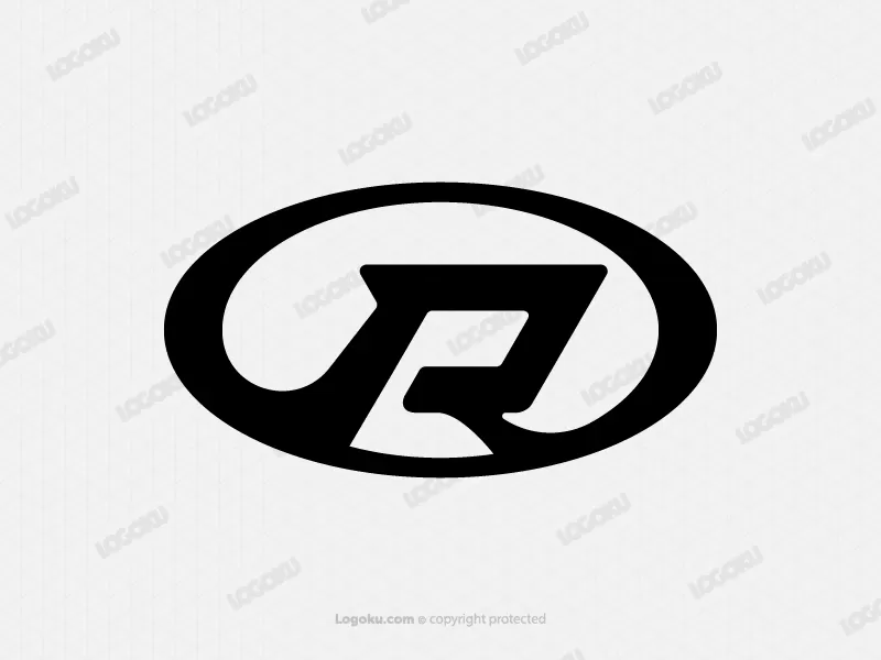 Logotipo Ovalado De La Letra R
