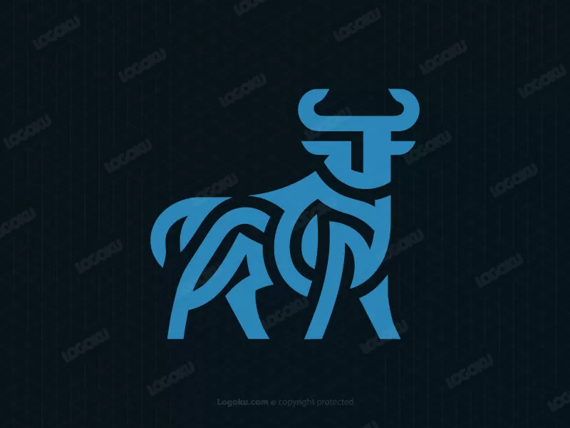 Blaues Bull-Logo