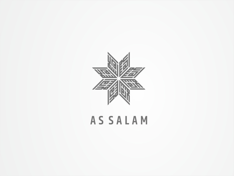 Als Salam Square Kufic Kalligraphie-Logo