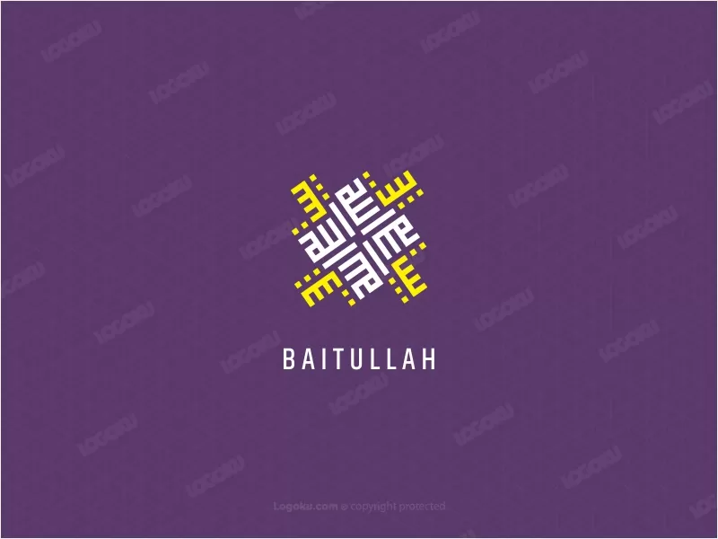 Logo De Calligraphie Coufique De La Place Baitullah