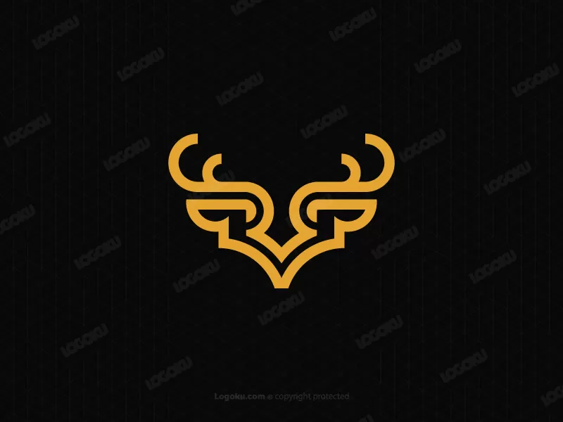 Elegant V Letter Deer Logo