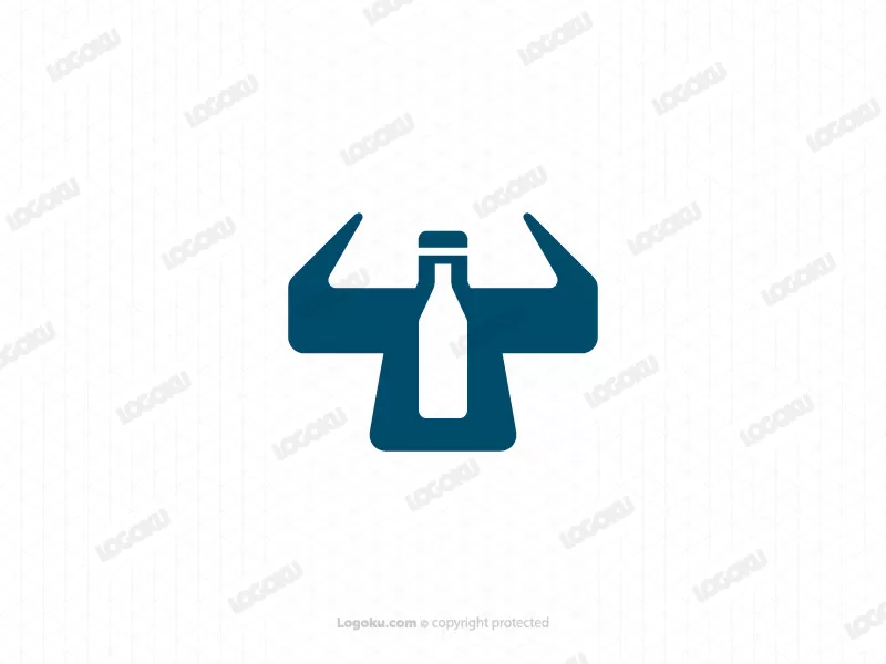 Starkes Bull-Flaschen-Logo