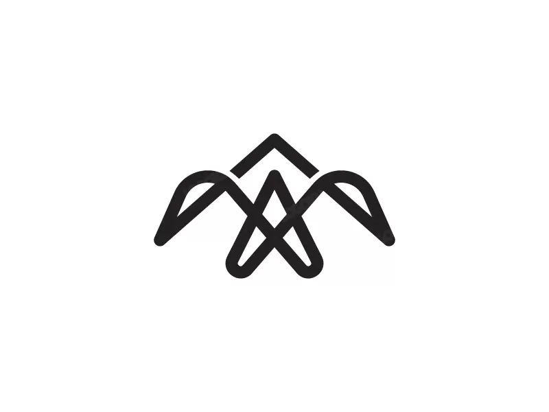 Logotipo De Pájaro Letra M