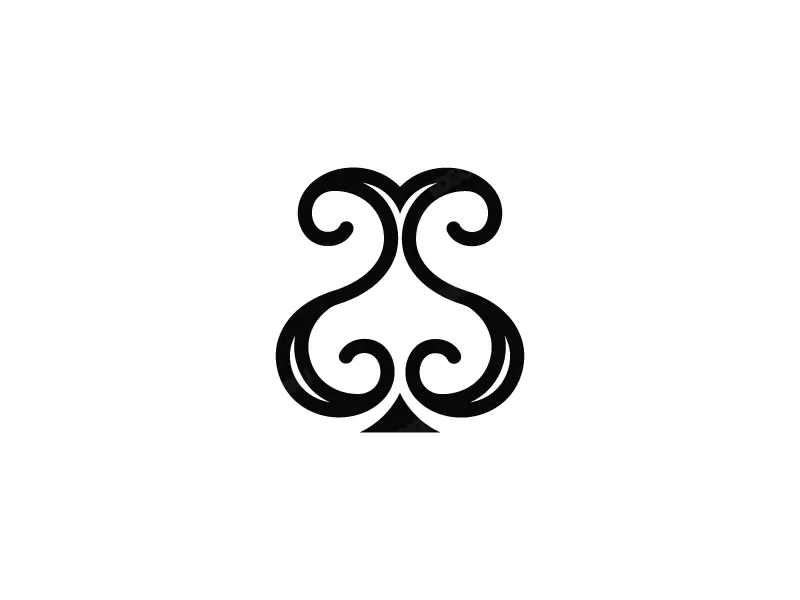 Elegantes Spaten-Logo mit dem Buchstaben S