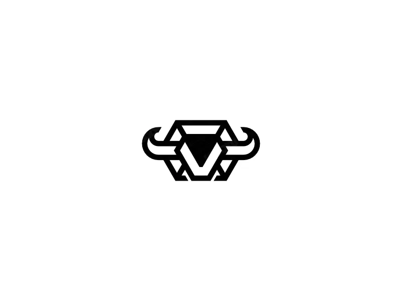 文字Vのロゴが付いたクリスタルブル