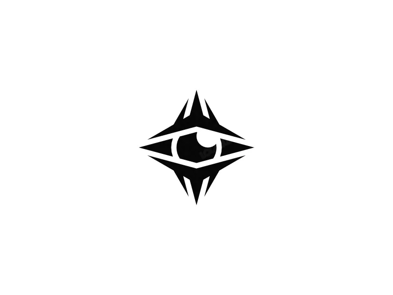 Logo Oeil Emblématique Ou Logo Étoile Oeil