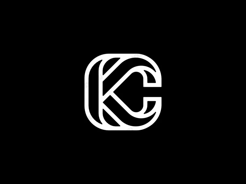 Kc Letra Ck Logotipo Inicial