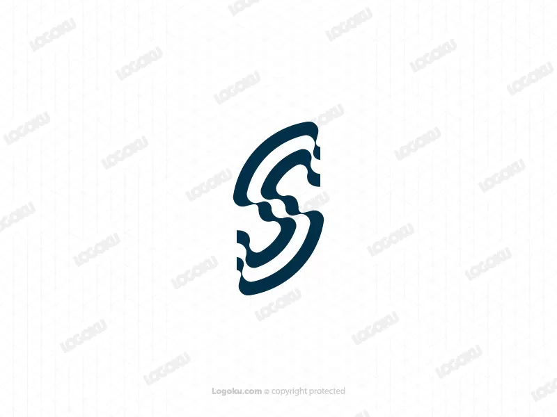 Buchstabe S-Wellen-Logo