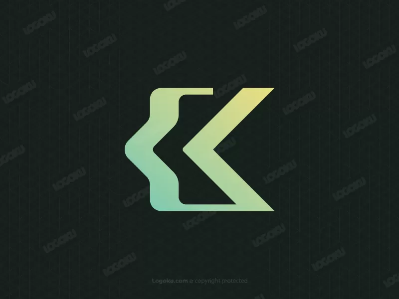 Logotipo Del Código De La Letra K