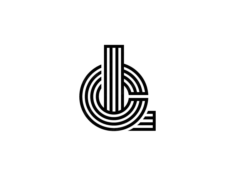 Logotipo De Letra Lc O Cl