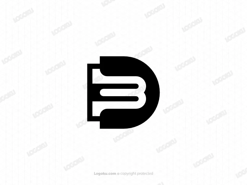 Logo Monogramme Lettre Db Ou D3
