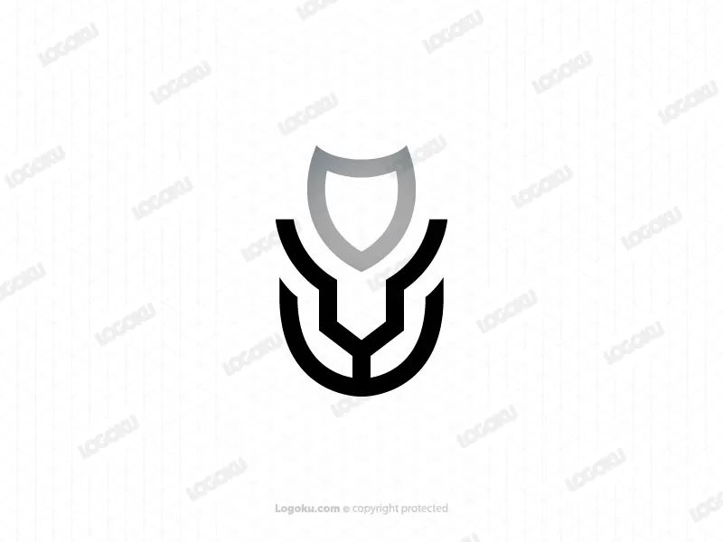 Testa scudo logo leone