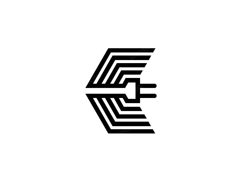 Buchstabe C-Stecker-Logo