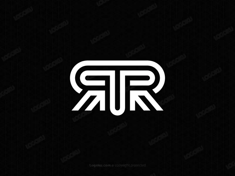 Tr- oder Rt-Buchstaben-Monogramm-Logo