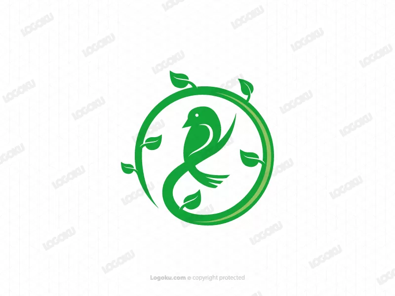 Uccello verde ecologico
