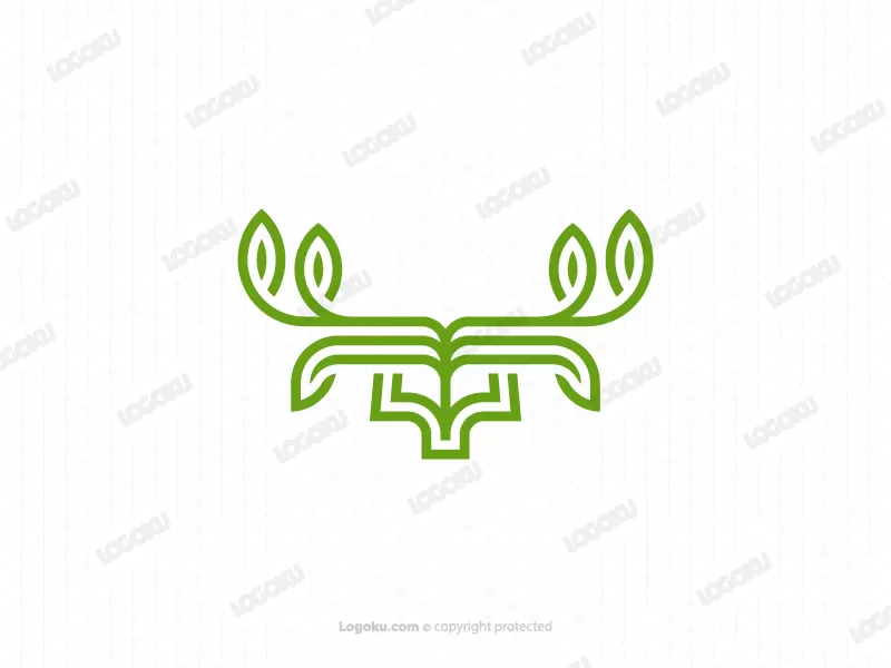 شعار كتاب الغزلان ذو الأوراق الطبيعية