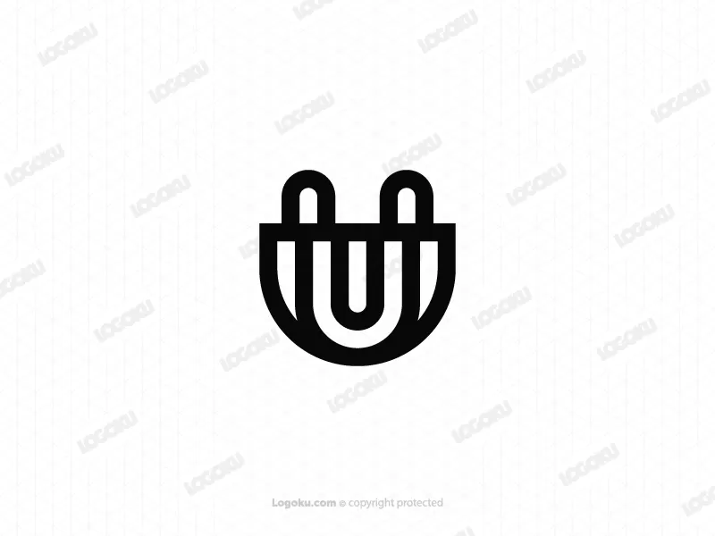Modern Letter U Plug Logo