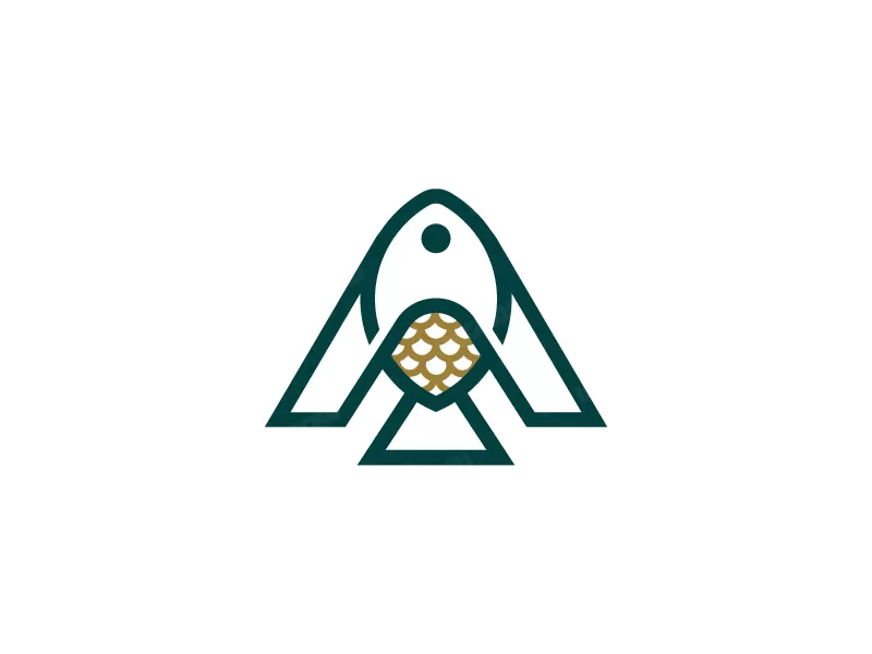 Buchstabe A, Fisch, Logo