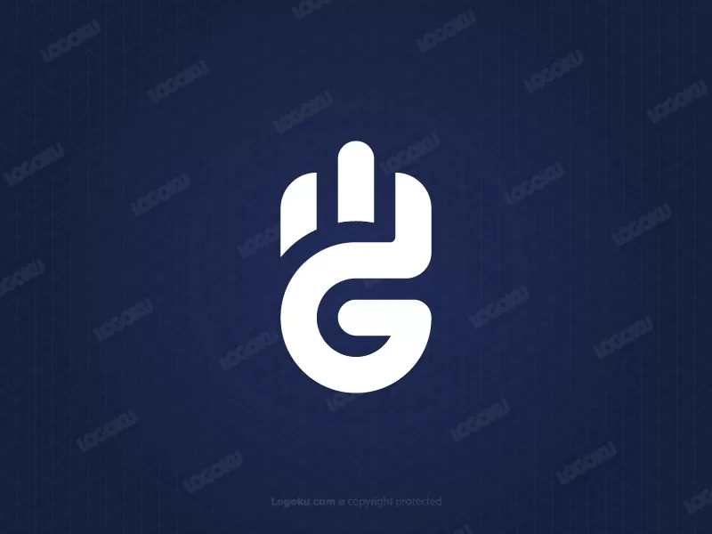 Buchstabe G-Finger-Logo